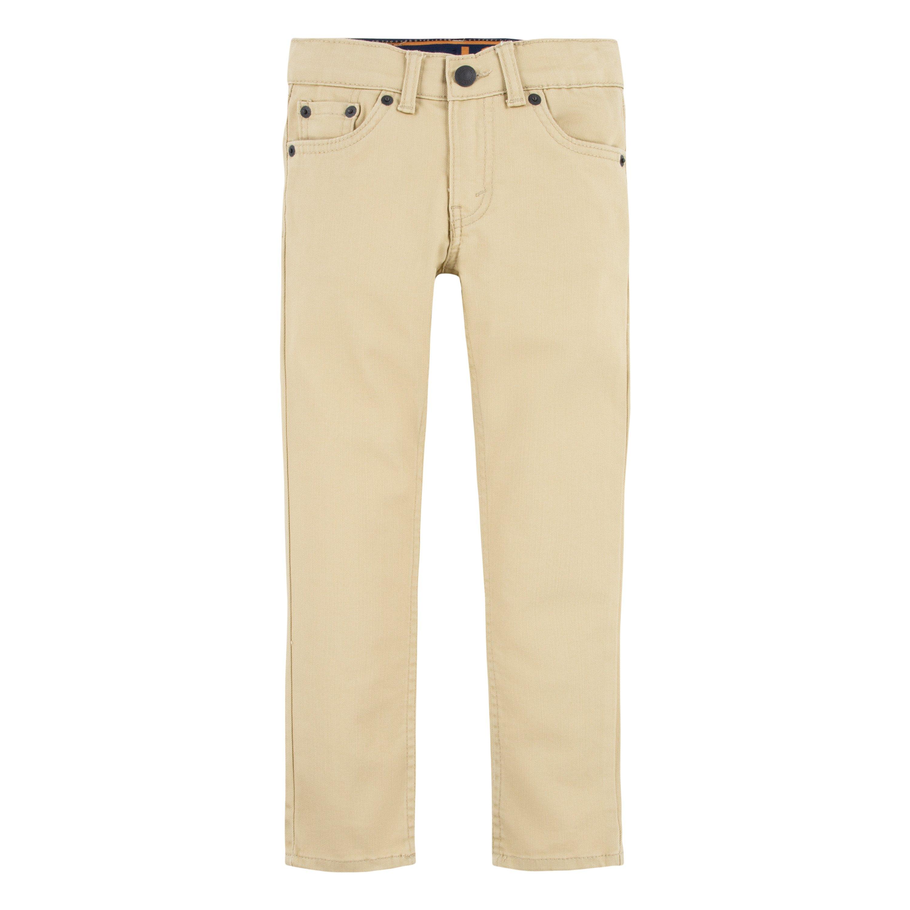 Levi's Little Boys' 510 Eco Performance Skinny Fit Lt Wash Pale Khaki Denim Jeans - PALE KHAKI